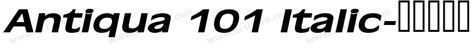 Antiqua 101 Italic字体转换
